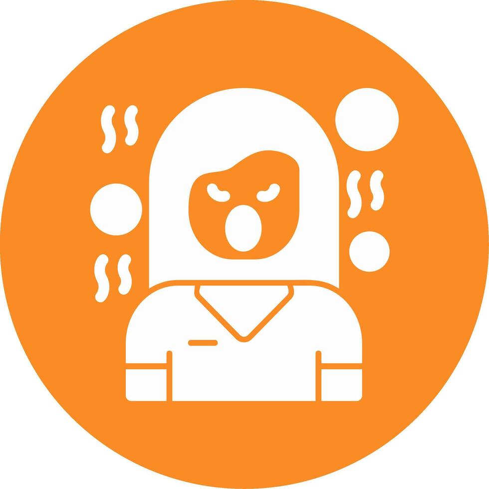 Hostility Glyph Circle Icon vector