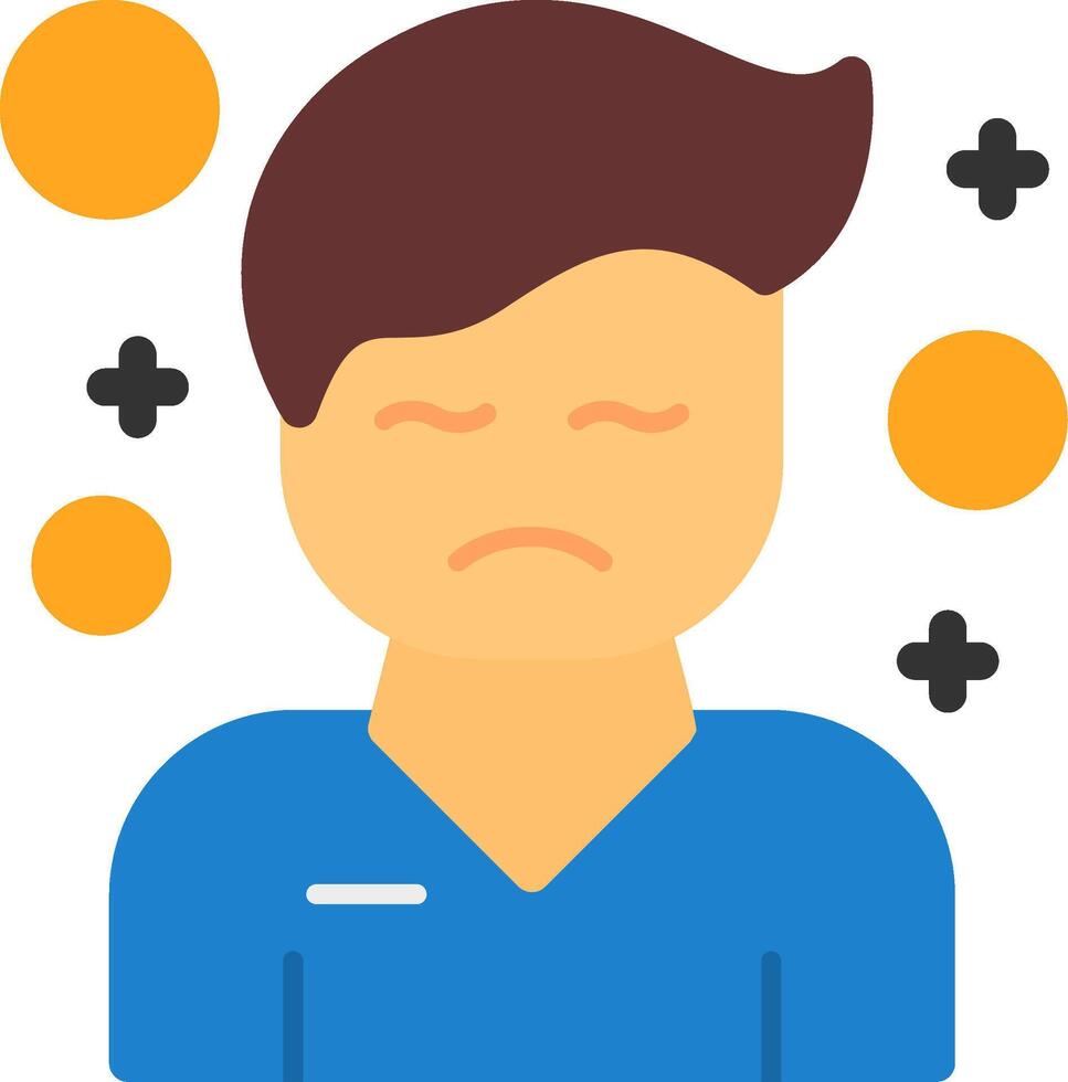 Discomfort Flat Icon vector