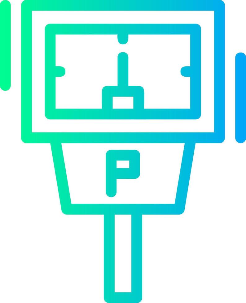 Parking meter Linear Gradient Icon vector