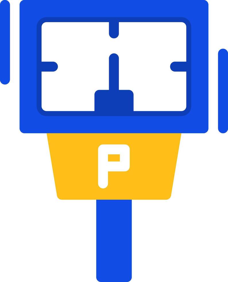 Parking meter Flat Two Color Icon vector