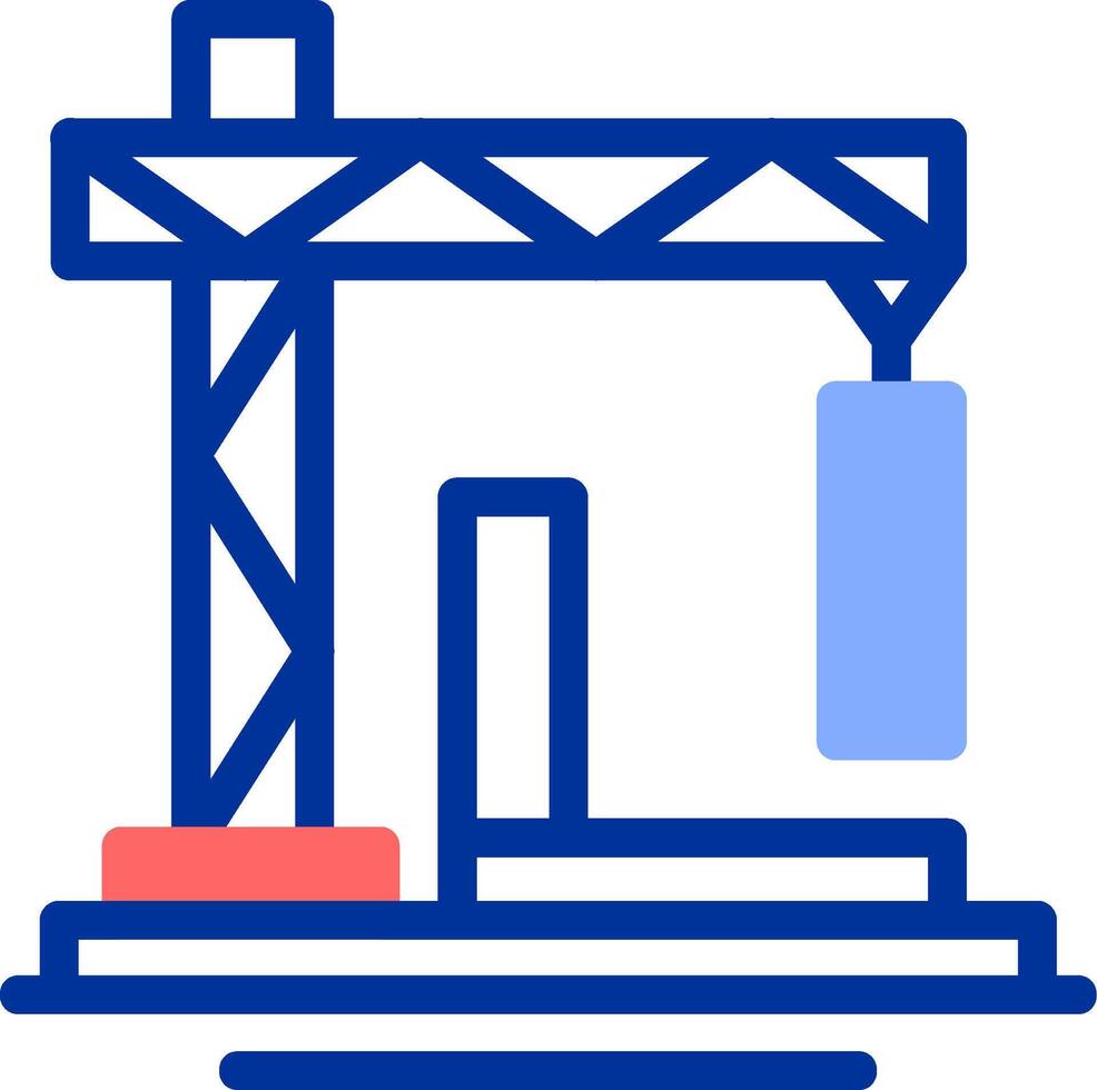 Construction Site Color Filled Icon vector