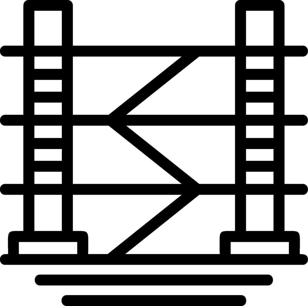 Scaffold Line Icon vector