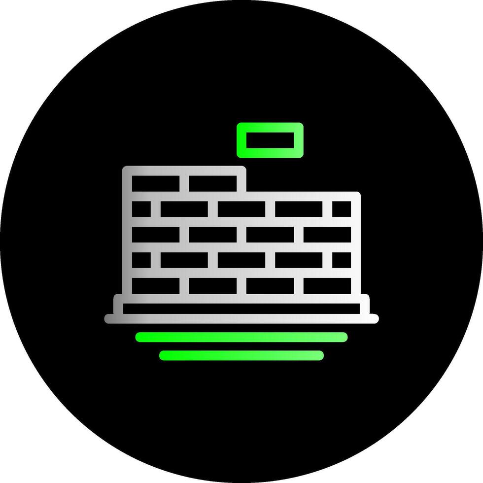 Brickwork Dual Gradient Circle Icon vector