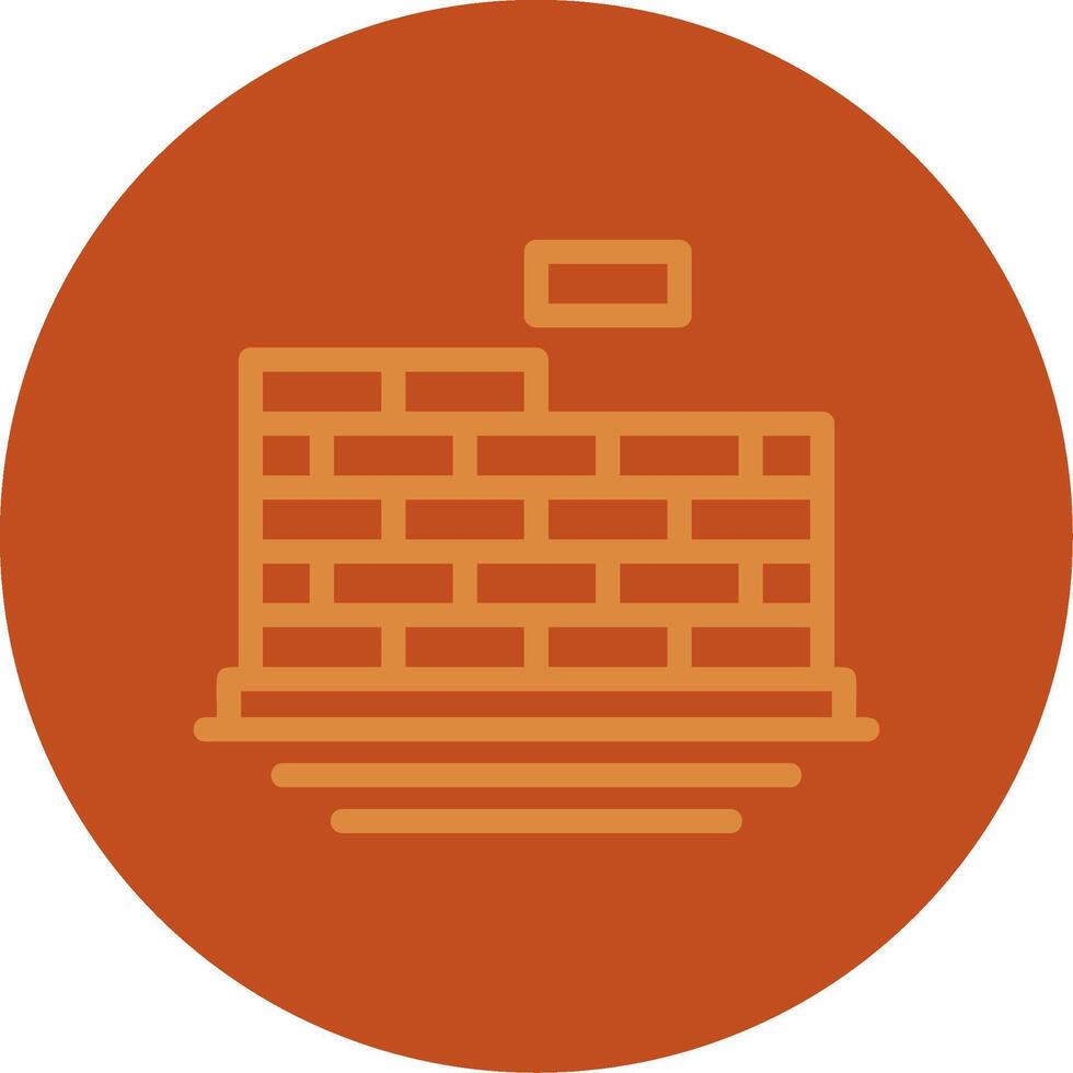 Brickwork Line Multi color Icon vector