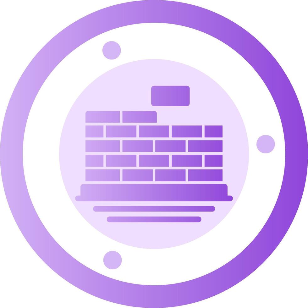Brickwork Glyph Gradient Icon vector