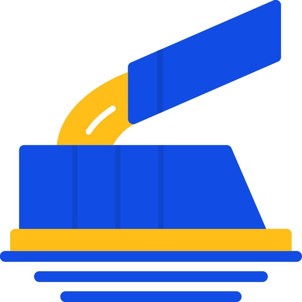 Concrete Pour Flat Two Color Icon vector
