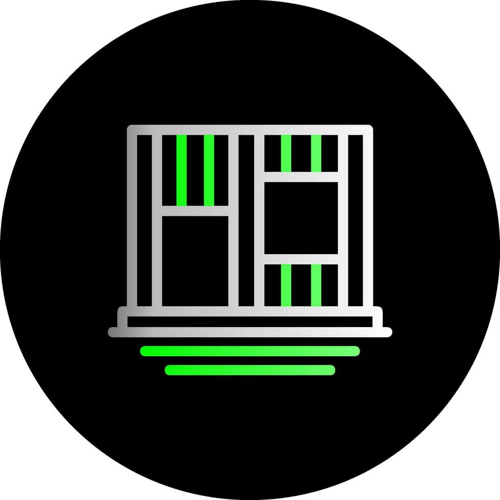 Framing Dual Gradient Circle Icon vector