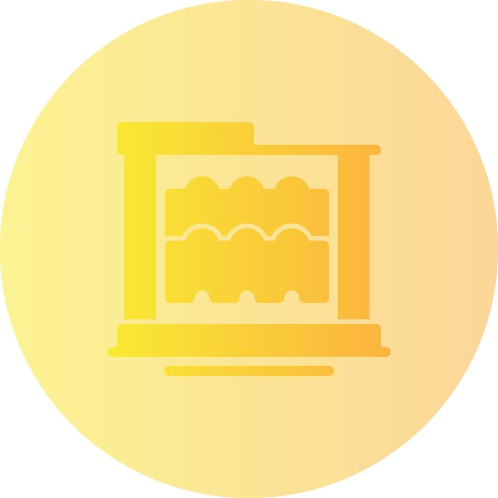 Roofing Gradient Circle Icon vector