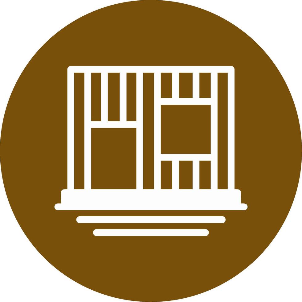 Framing Glyph Circle Icon vector