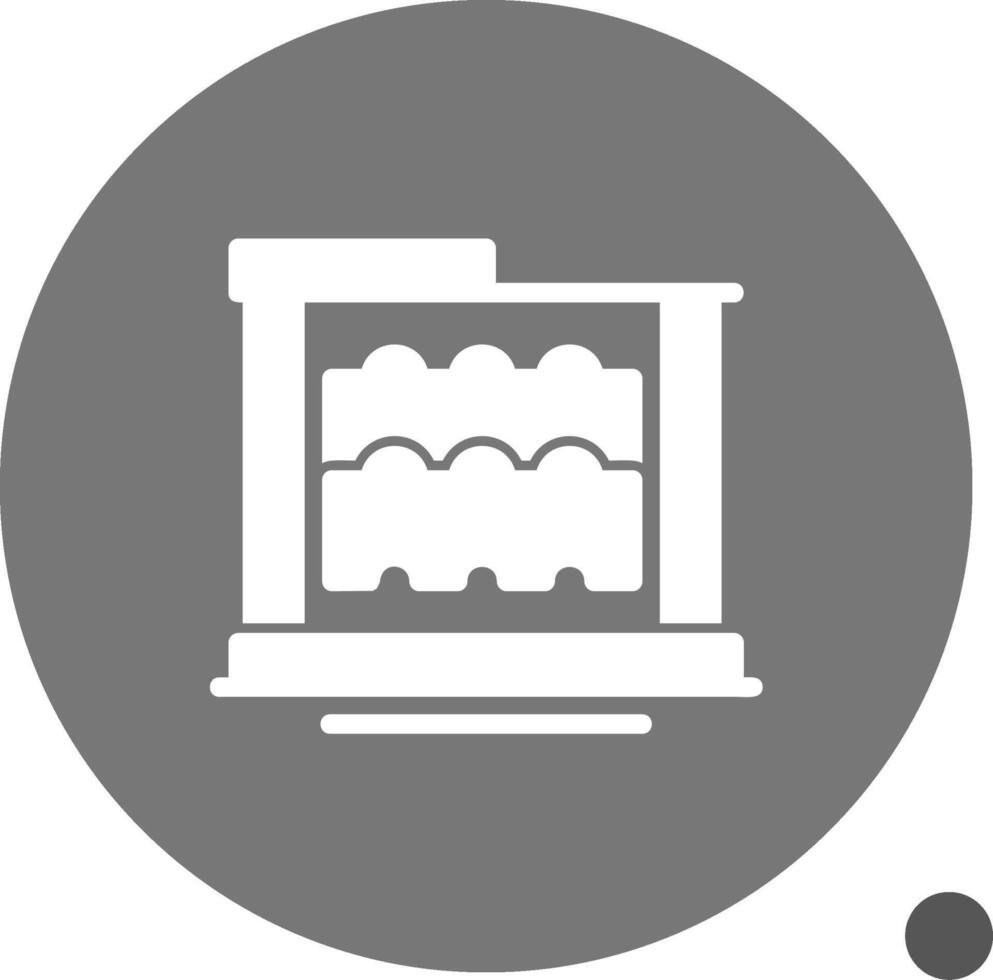 Roofing Glyph Shadow Icon vector