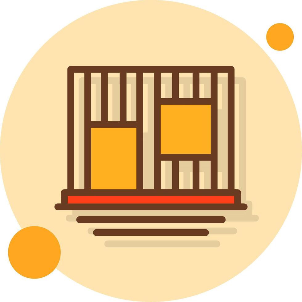 Framing Filled Shadow Circle Icon vector