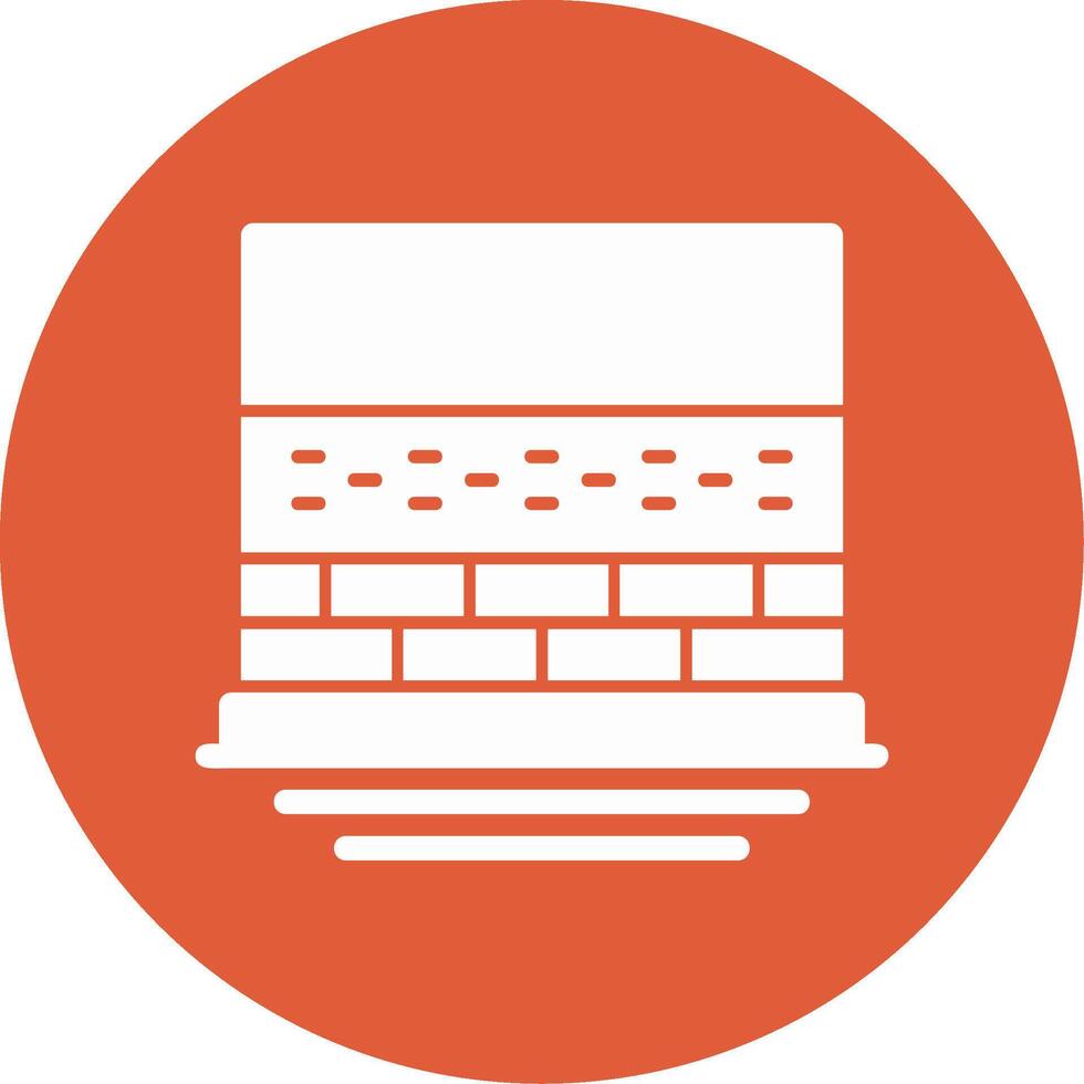 Insulation Glyph Circle Icon vector