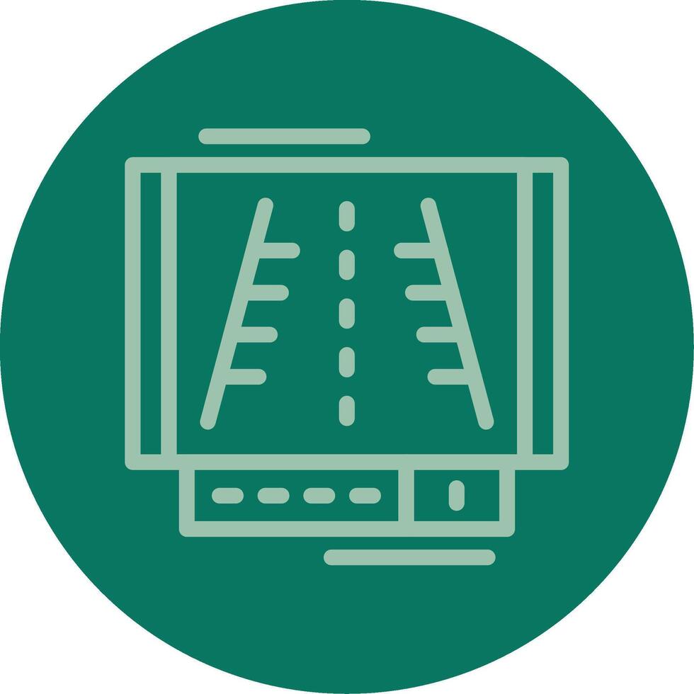 Parking camera Line Multi color Icon vector