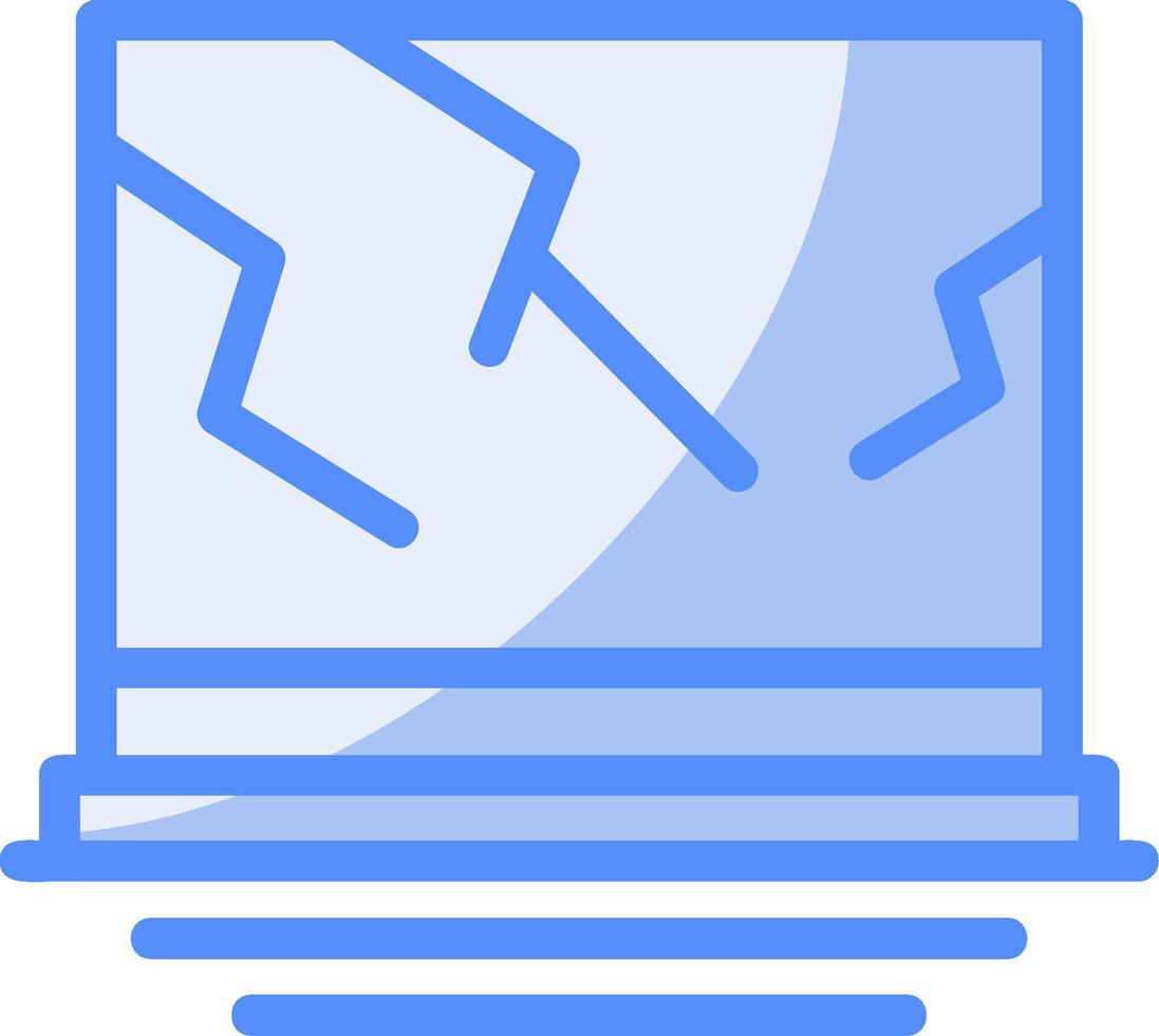 Drywall Line Filled Blue Icon vector