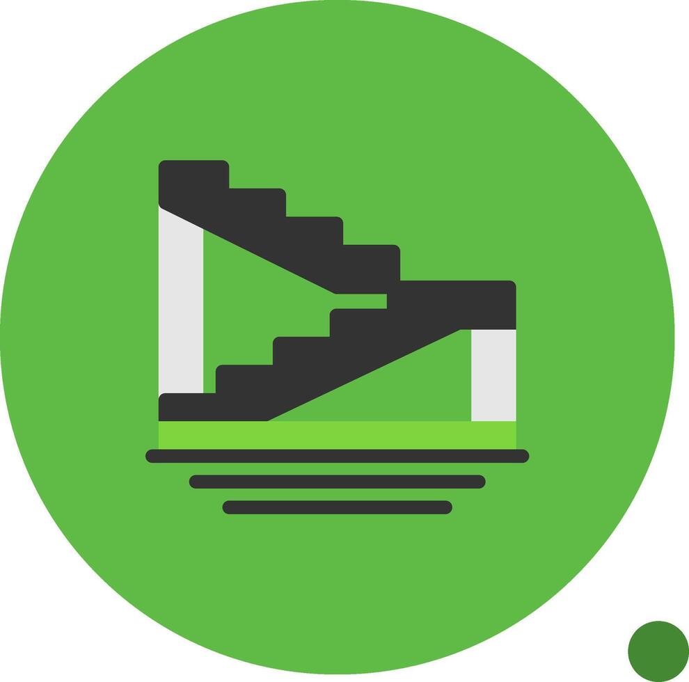 Stairs Flat Shadow Icon vector