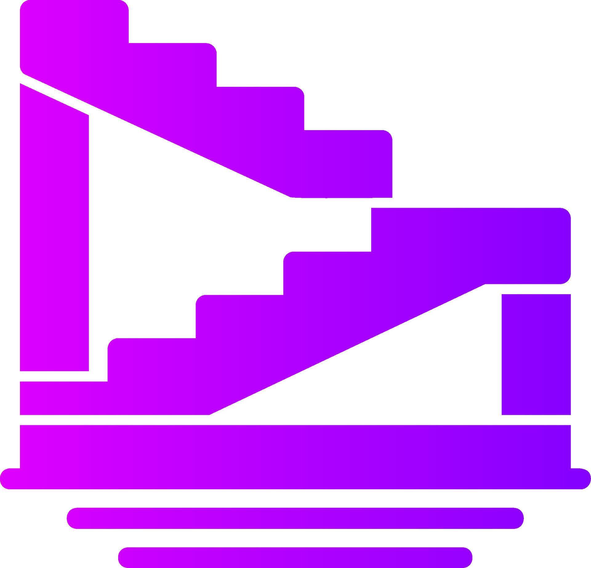 Stairs Solid Multi Gradient Icon 39518077 Vector Art at Vecteezy