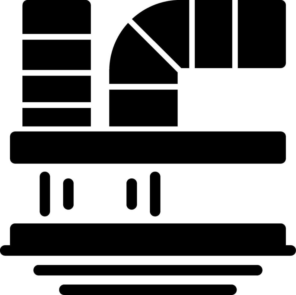 Ductwork Glyph Icon vector