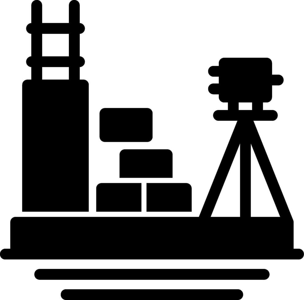 Surveying Glyph Icon vector