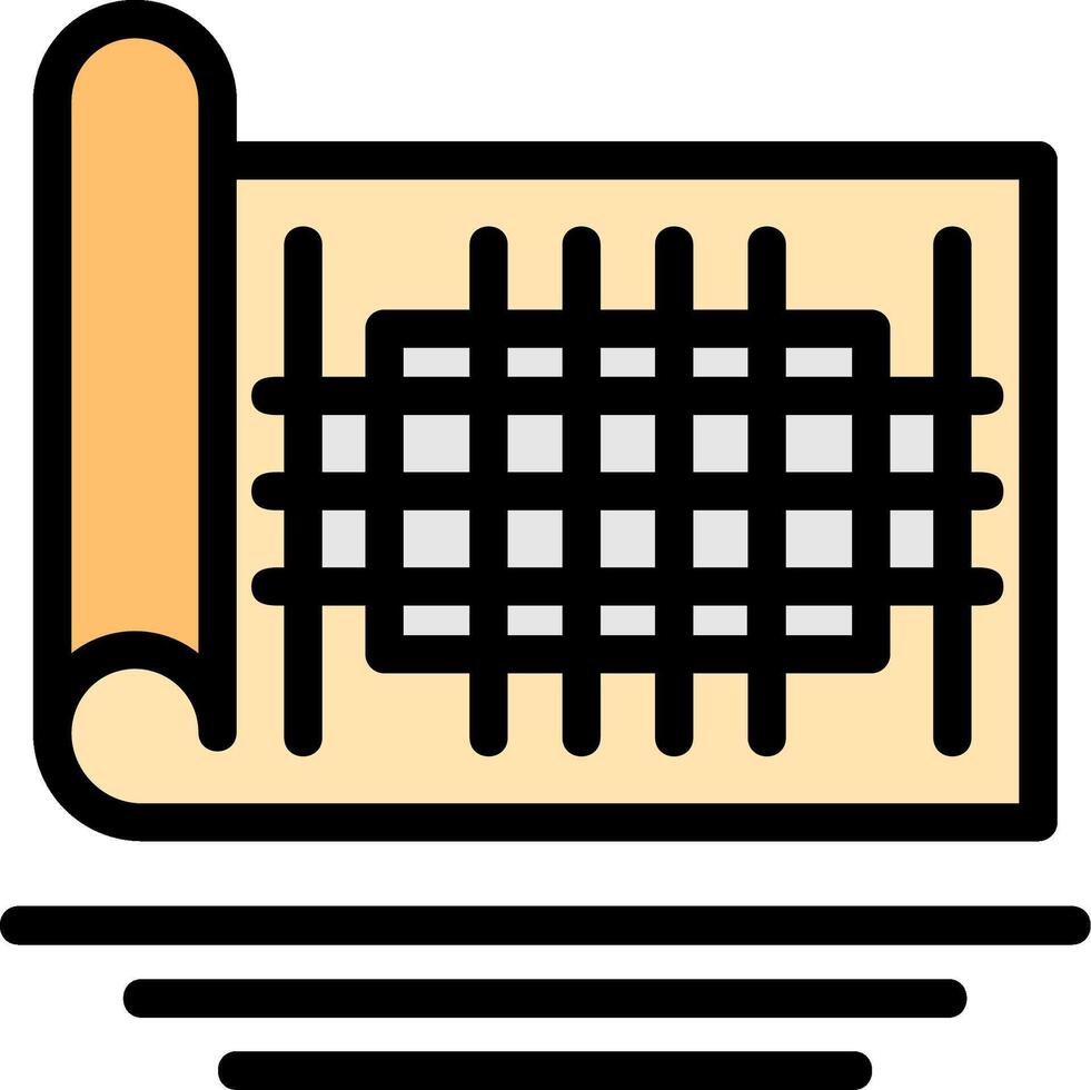 Site Plan Line Filled Icon vector