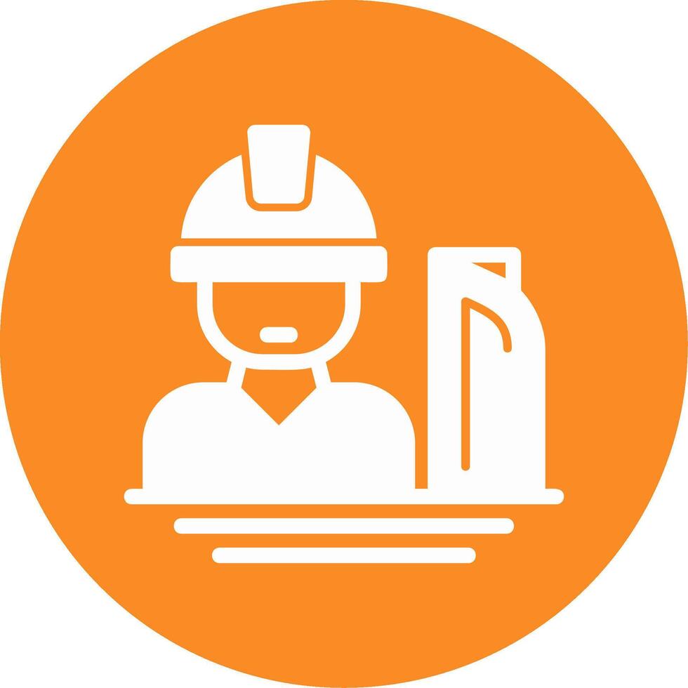Architect Glyph Circle Icon vector