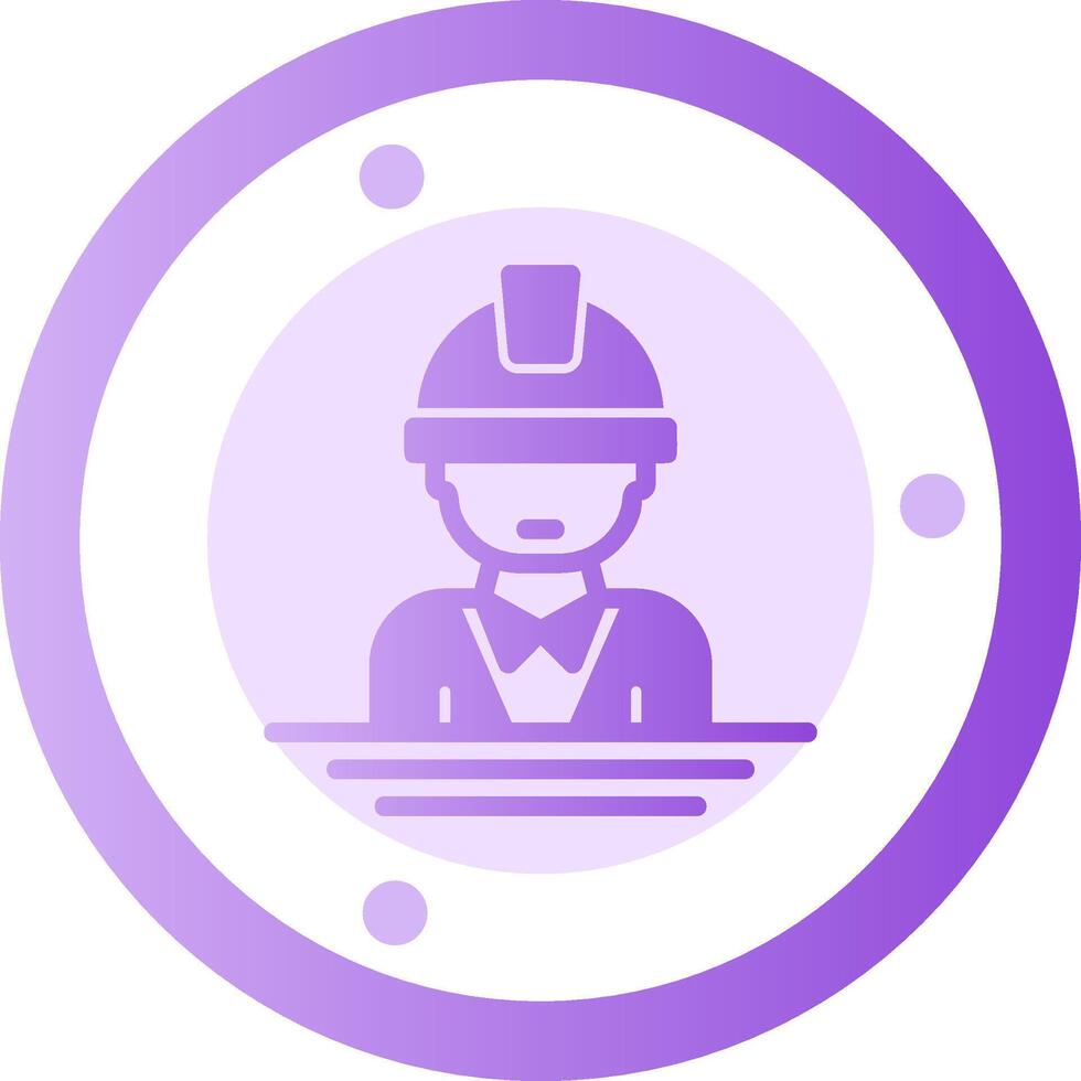 Engineer Glyph Gradient Icon vector