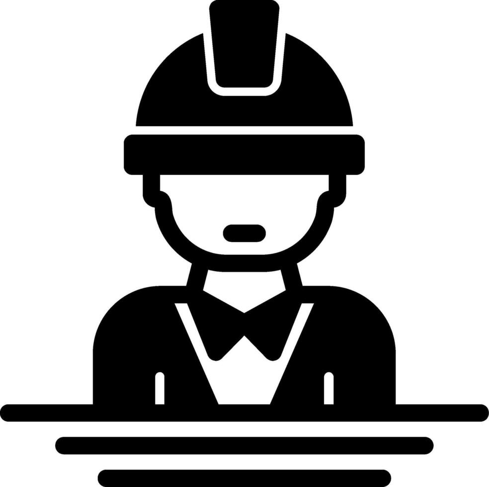 Engineer Glyph Icon vector