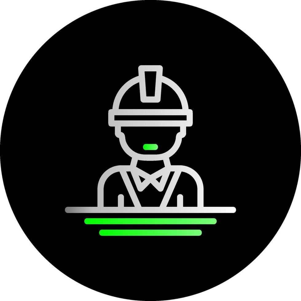 Engineer Dual Gradient Circle Icon vector