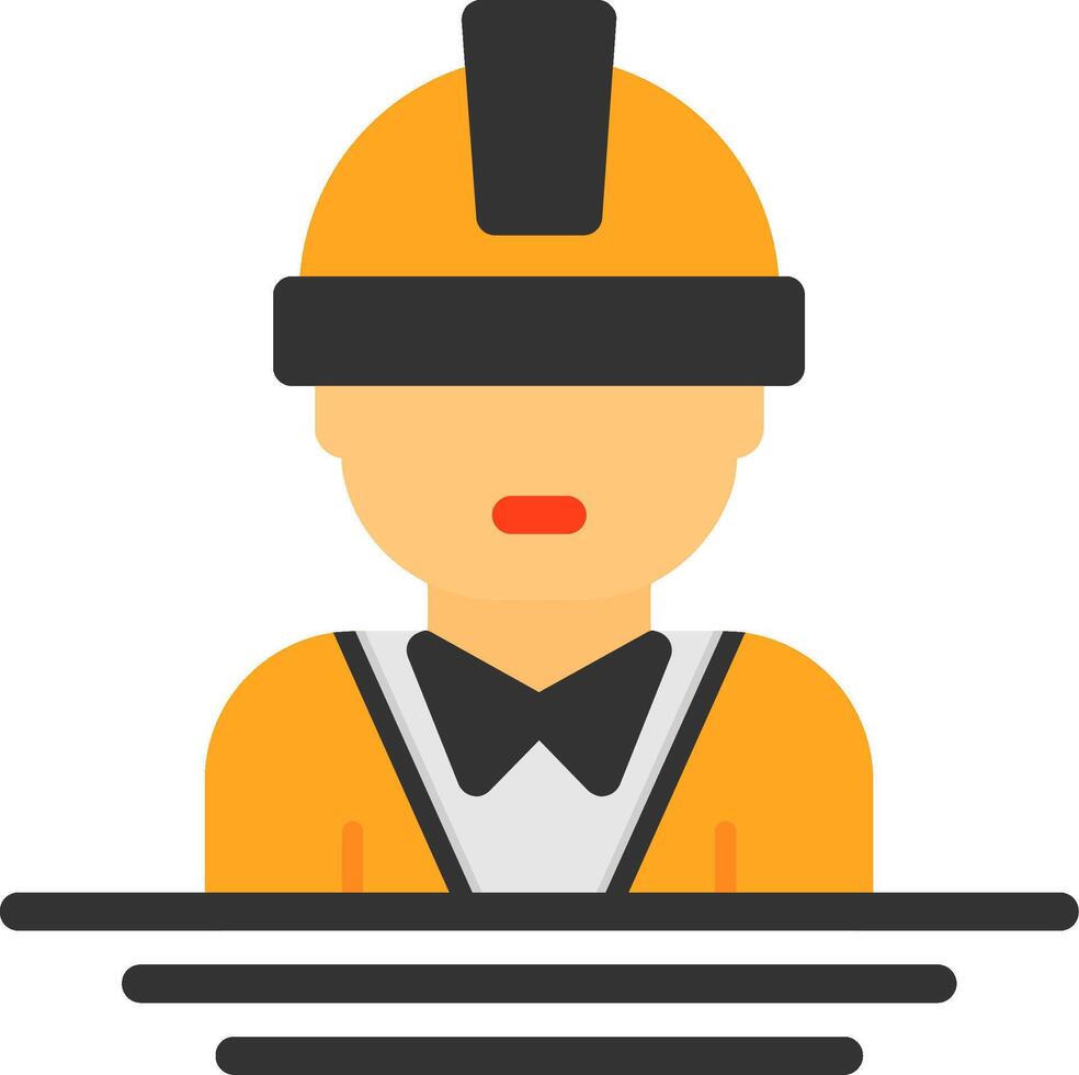 Engineer Flat Icon vector