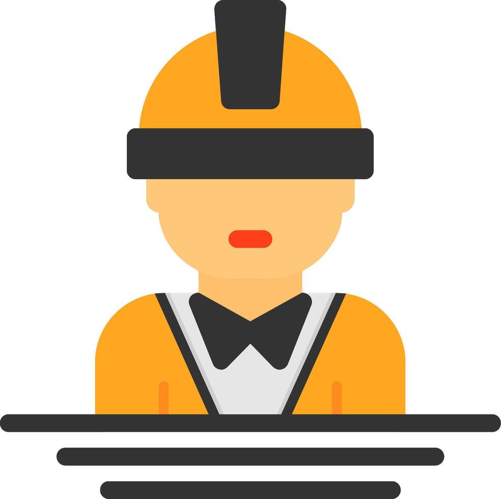 Engineer Flat Icon vector