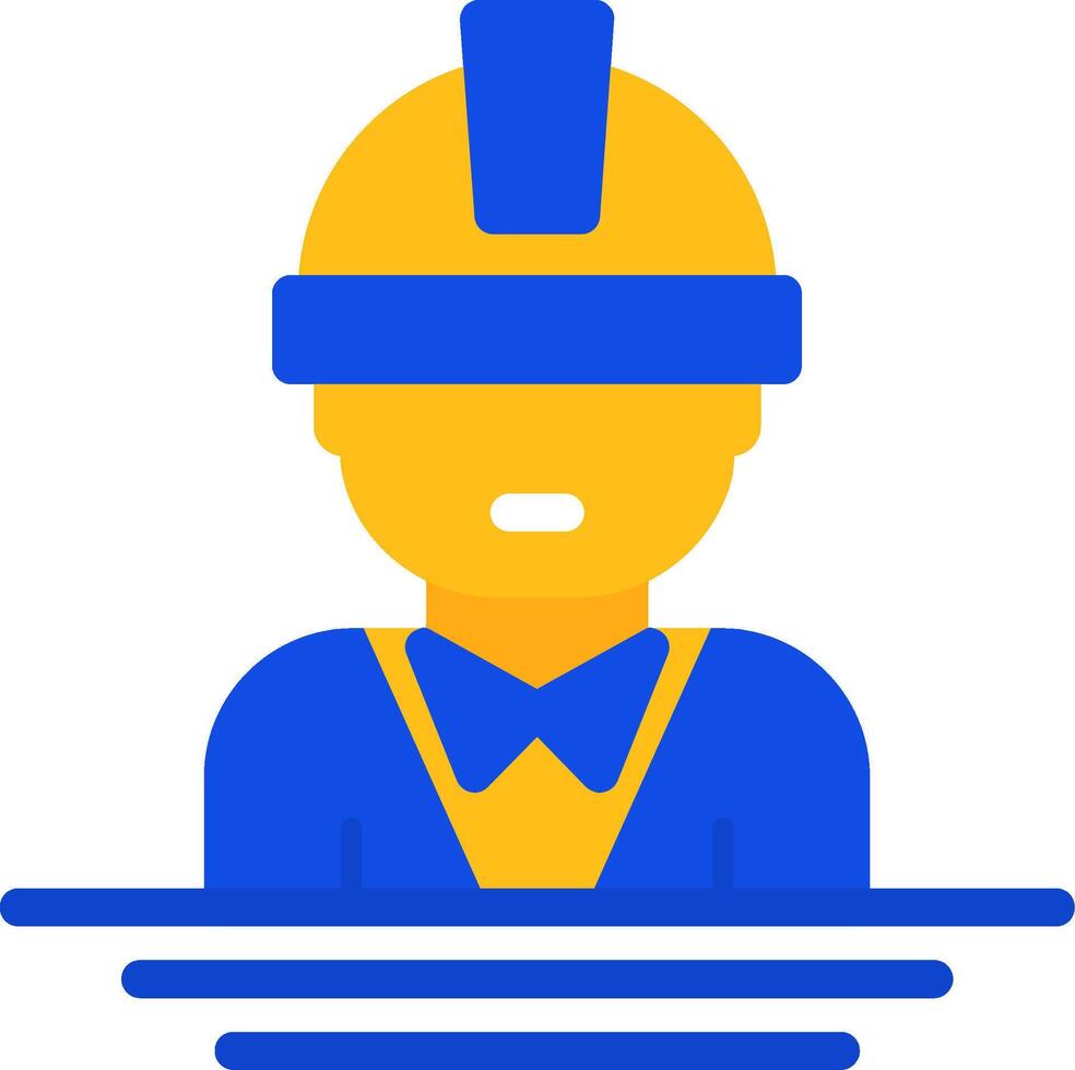 Engineer Flat Two Color Icon vector