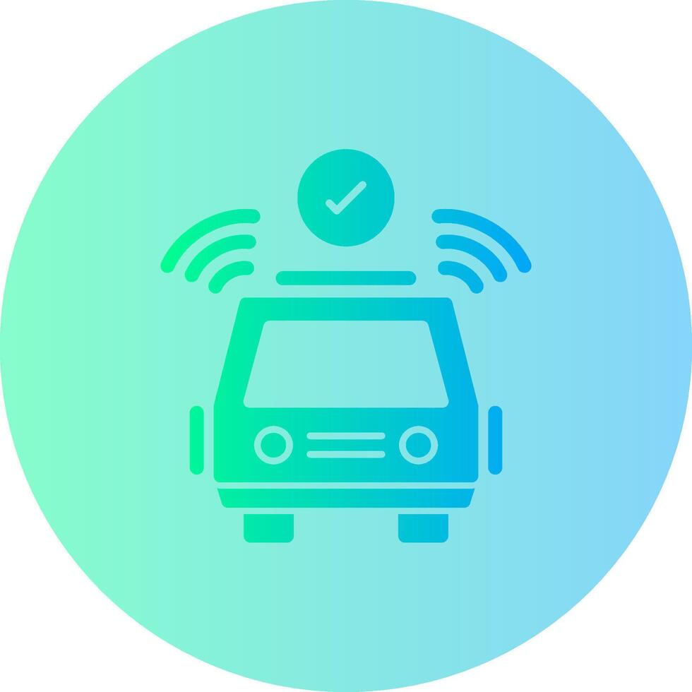 Parking guidance system Gradient Circle Icon vector