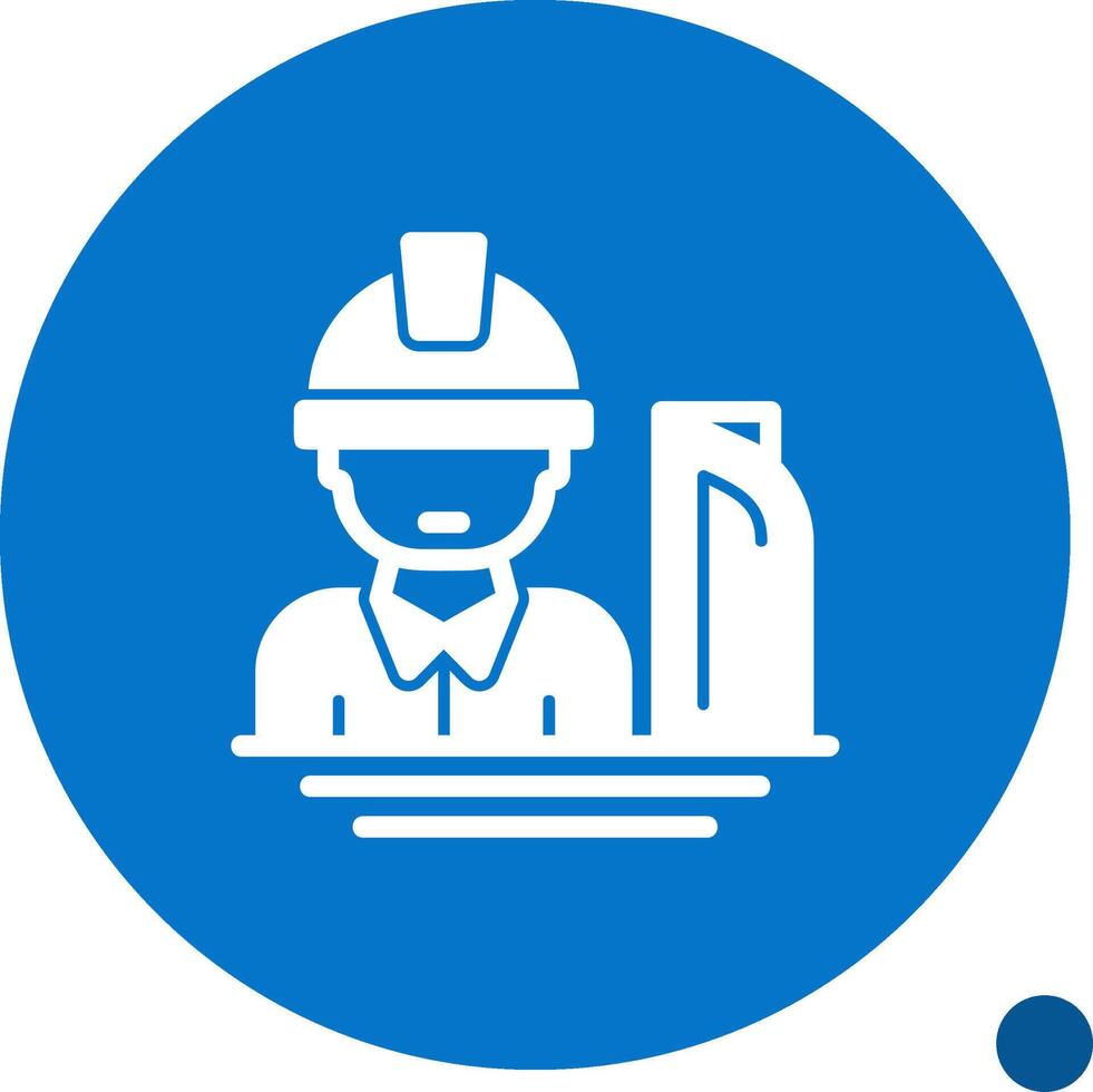 Construction Manager Glyph Shadow Icon vector