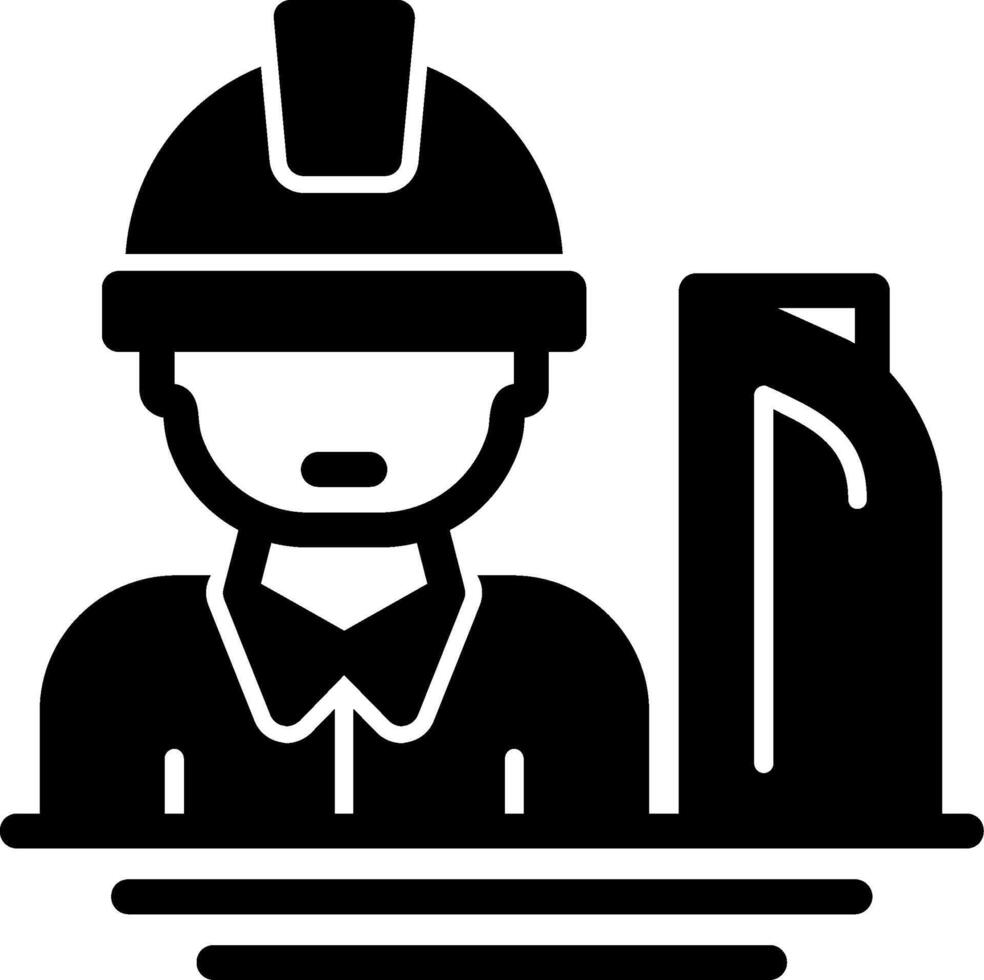 Construction Manager Glyph Icon vector