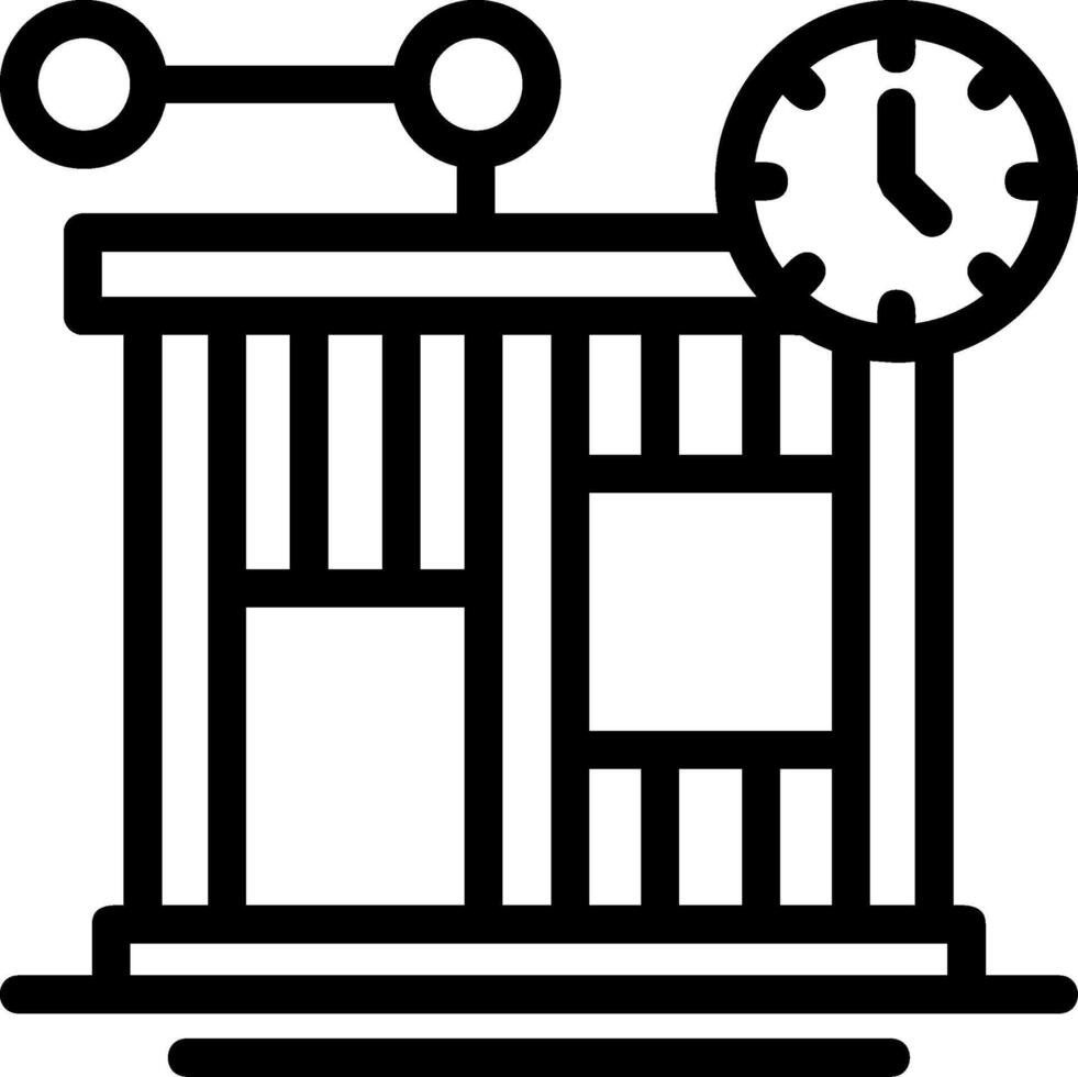 Project Timeline Line Icon vector