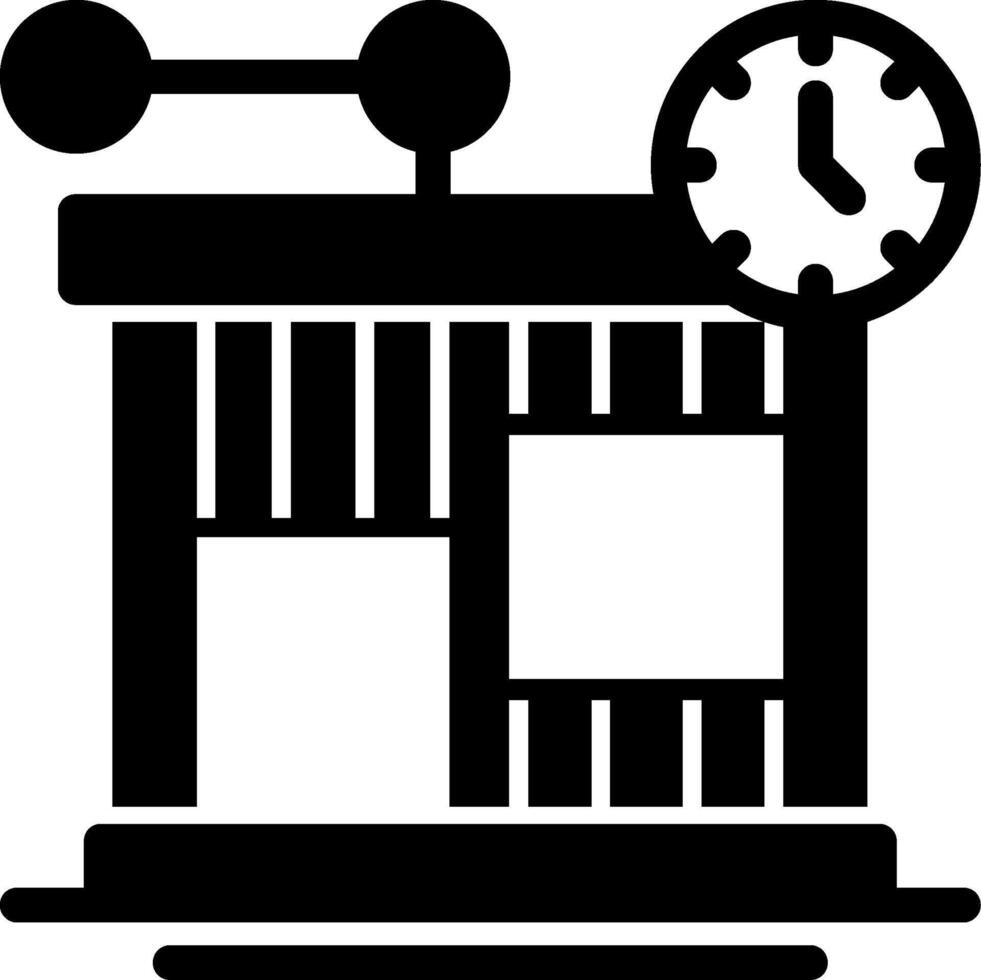 Project TimeGlyph Glyph Icon vector