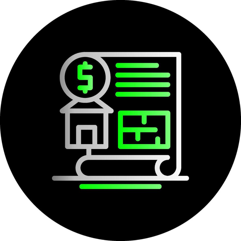 Cost Estimation Dual Gradient Circle Icon vector