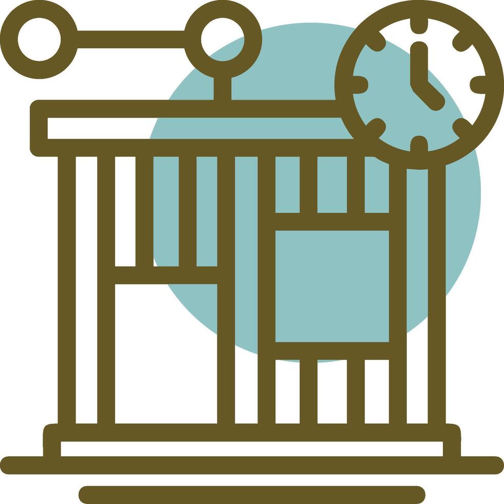 Project Timeline Linear Circle Icon vector