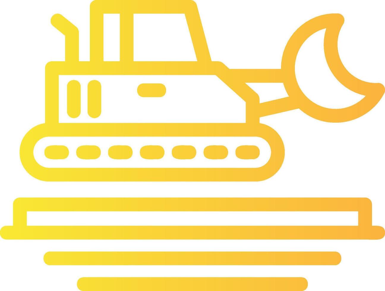 Construction Equipment Linear Gradient Icon vector