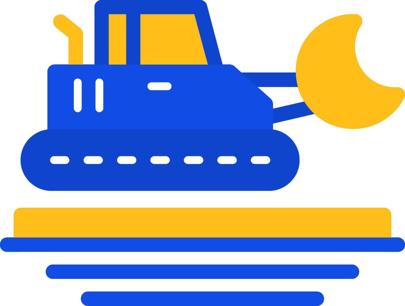 Construction Equipment Flat Two Color Icon vector