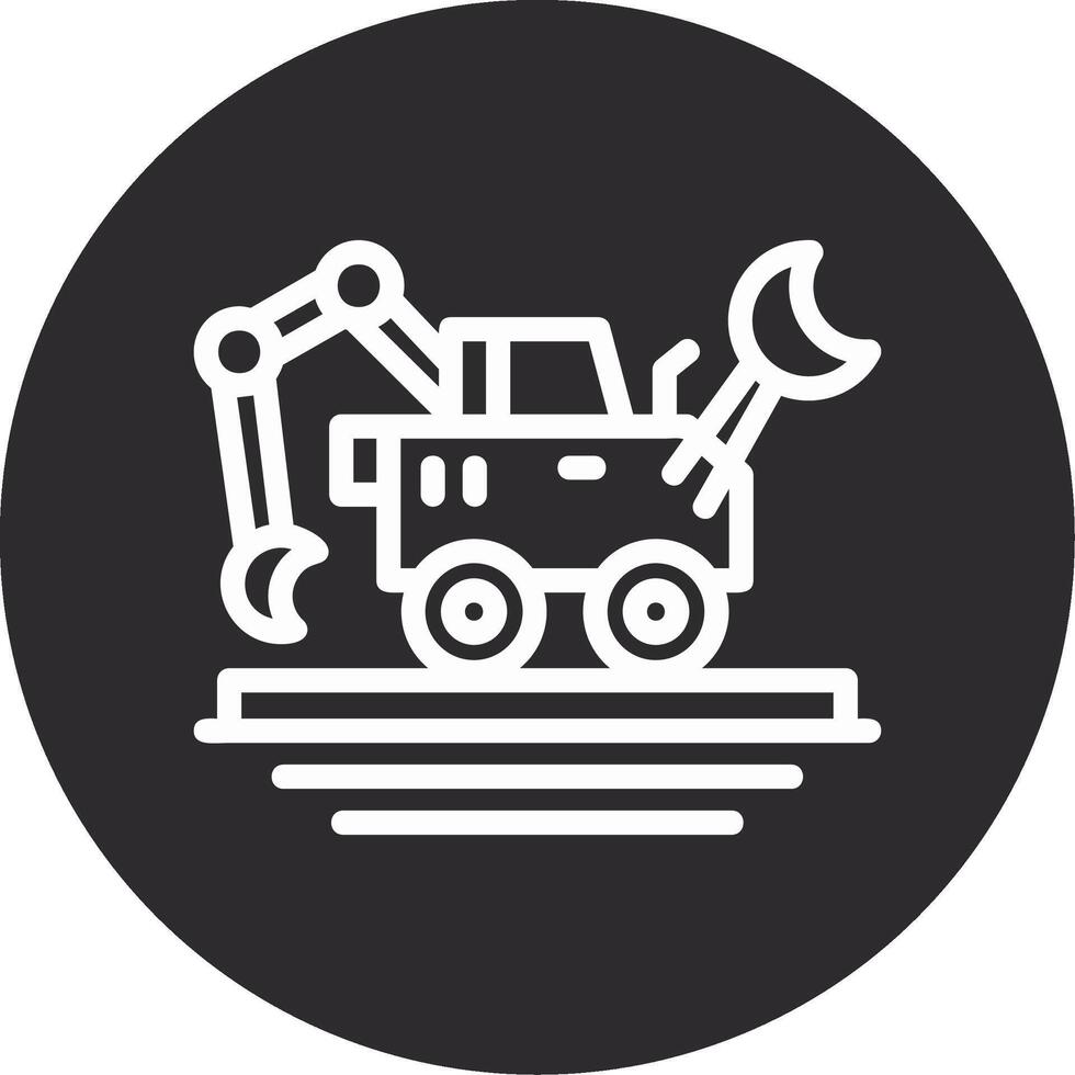 Backhoe Inverted Icon vector