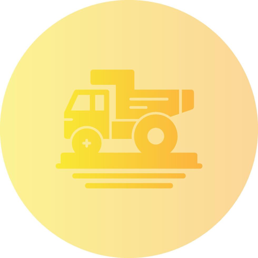 Dump Truck Gradient Circle Icon vector