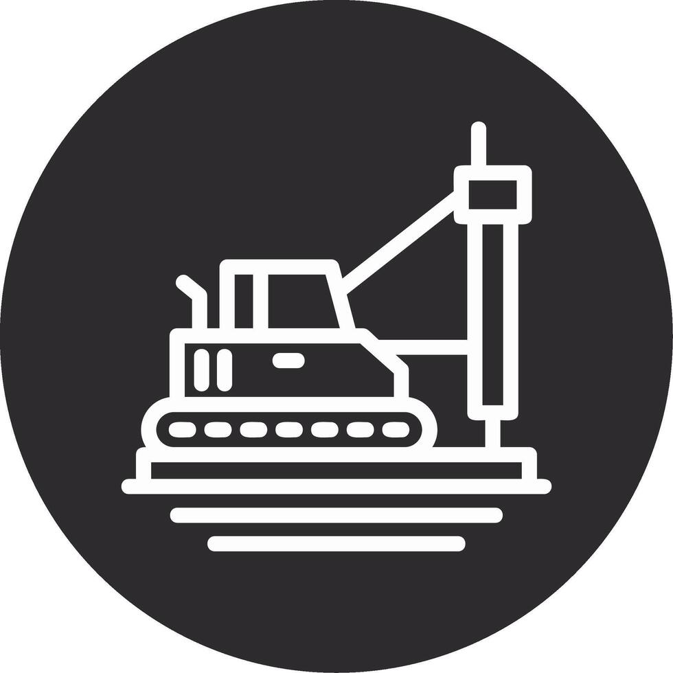 Pile Driver Inverted Icon vector