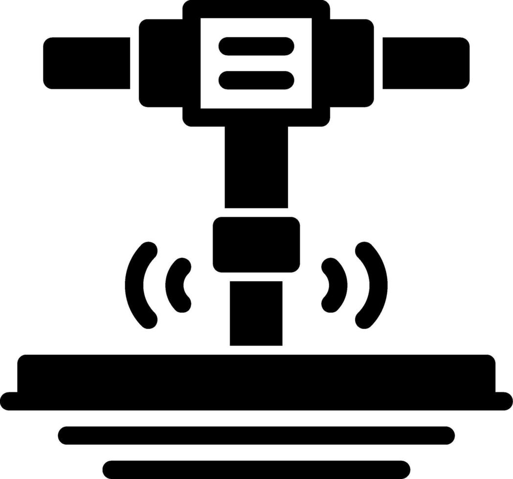 Jackhammer Glyph Icon vector