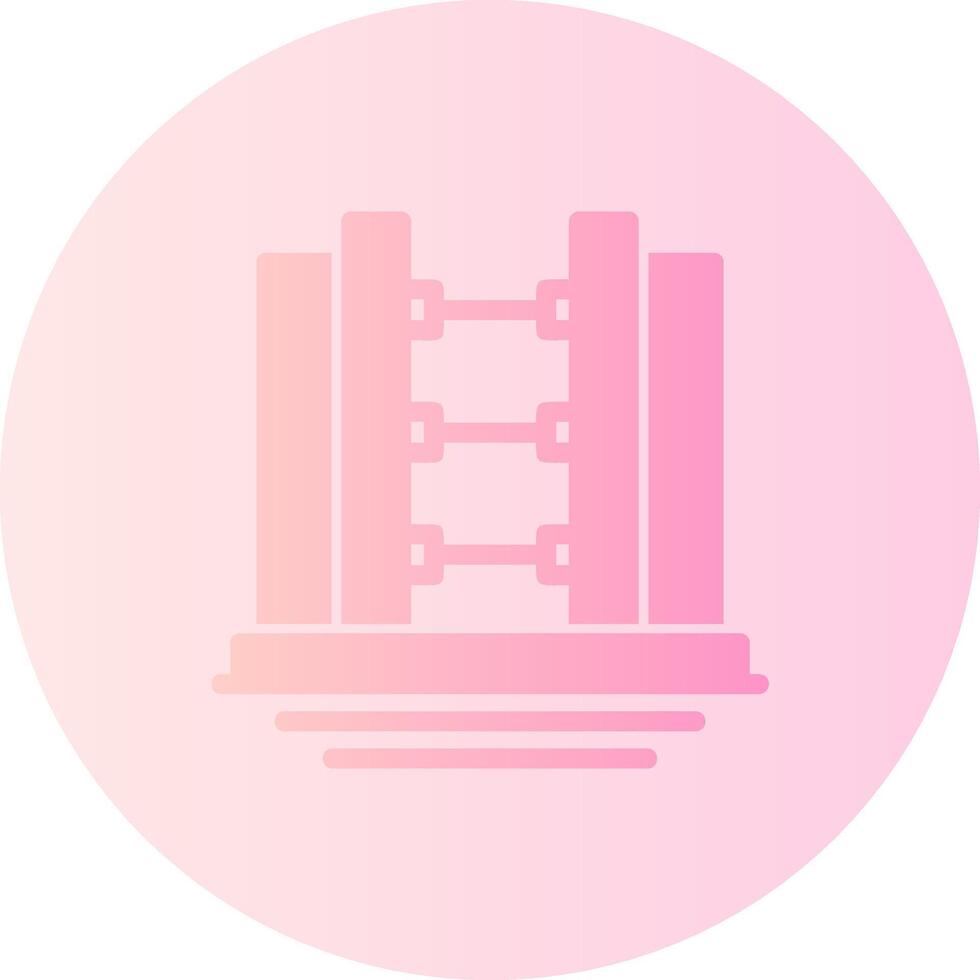 Shoring Gradient Circle Icon vector