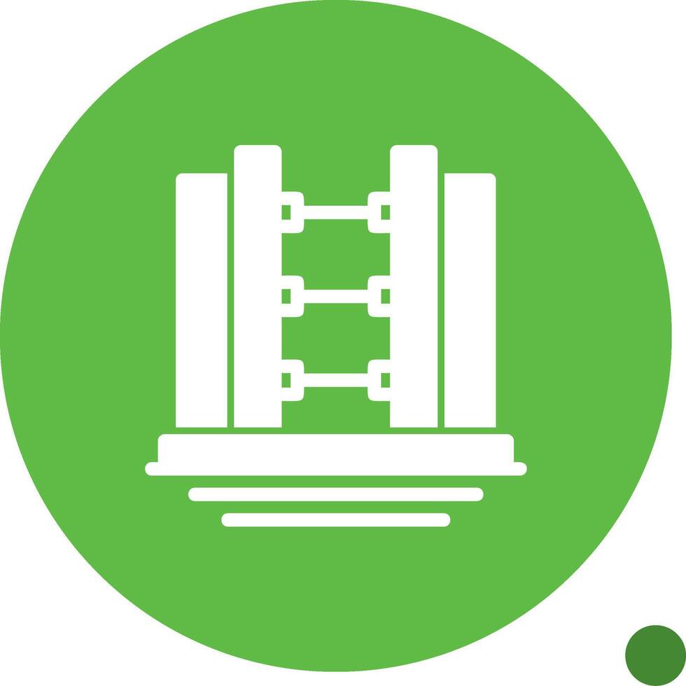Shoring Glyph Shadow Icon vector