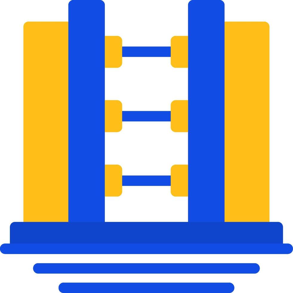 Shoring Flat Two Color Icon vector