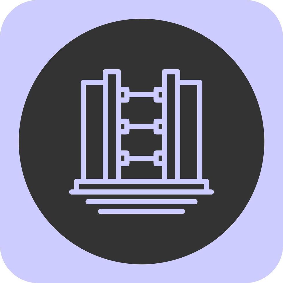 Shoring Linear Round Icon vector