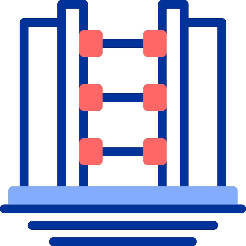 Shoring Color Filled Icon vector