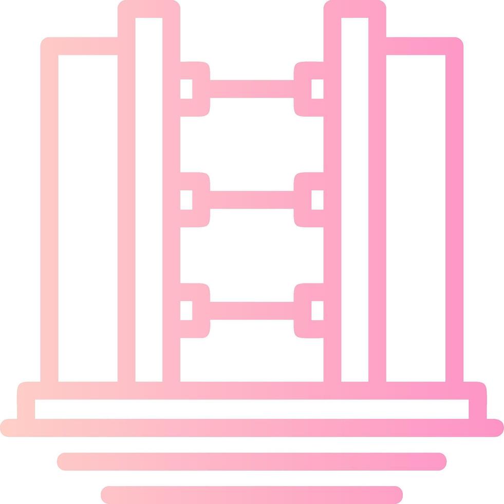 Shoring Linear Gradient Icon vector