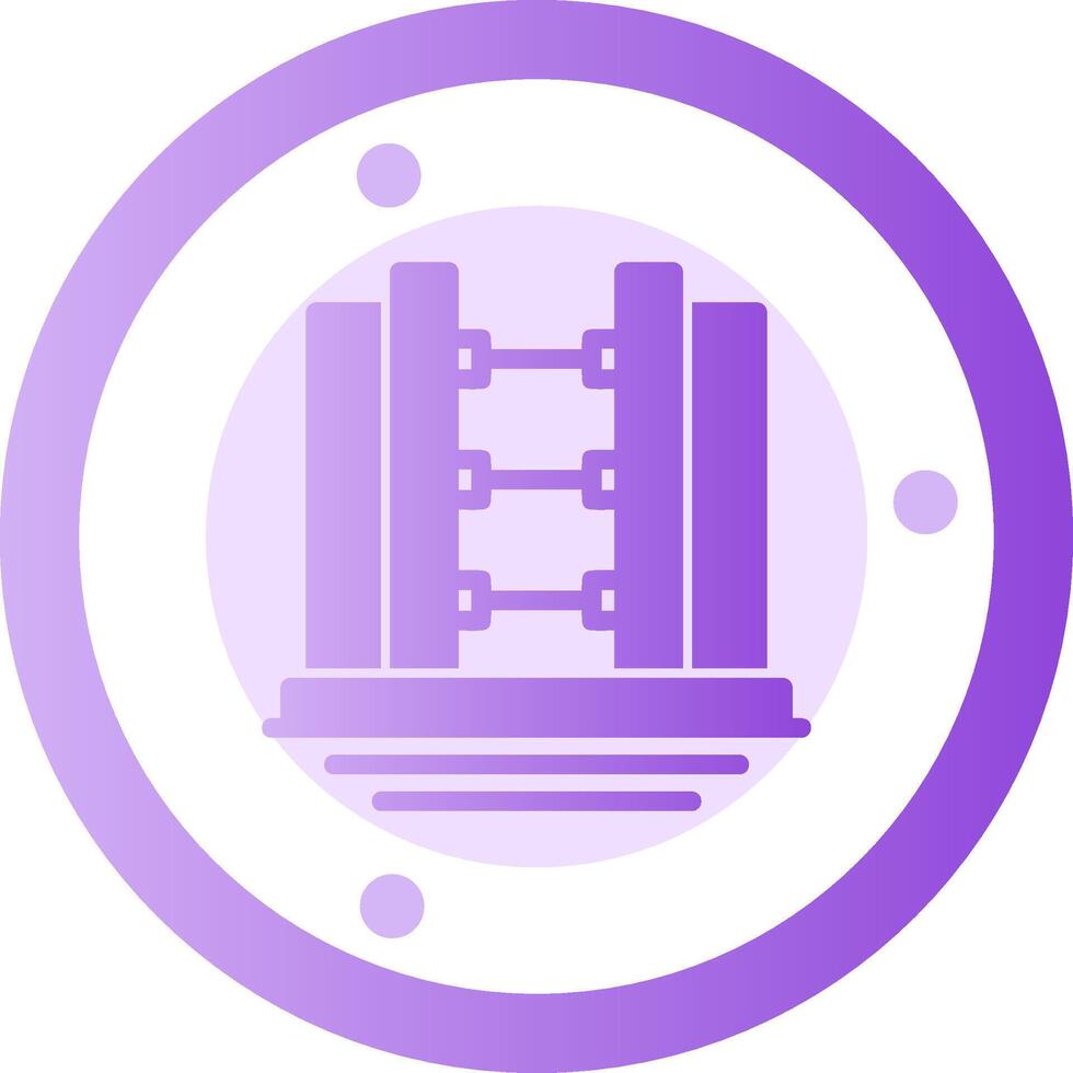Shoring Glyph Gradient Icon vector